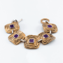 Bracciale LUNARIA Argento Bronzo e Pietre Viola