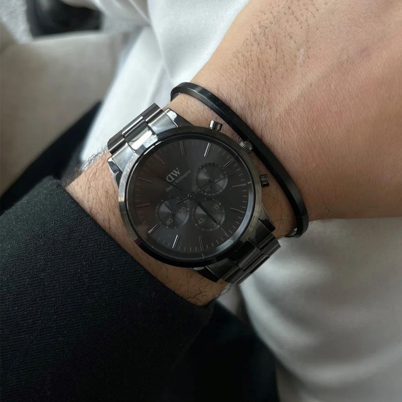 ダニエルウェリントンIconic Chronograph Link Onyx B Iconic Chronograph Link Onyx B