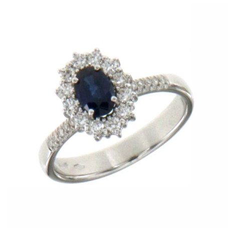 Anello Mirco Visconti con Diamanti e Zaffiro