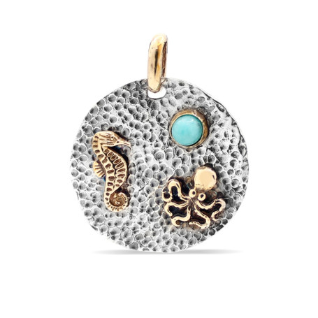 Ciondolo LUNARIA Marea con Turchese