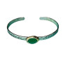Bracciale Rigido LUNARIA con Agata Verde