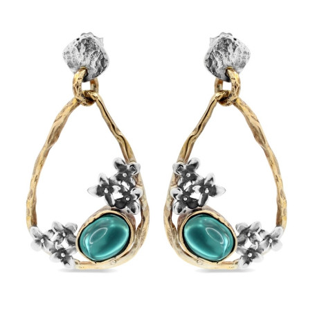 Orecchini LUNARIA con Quarzo Verde