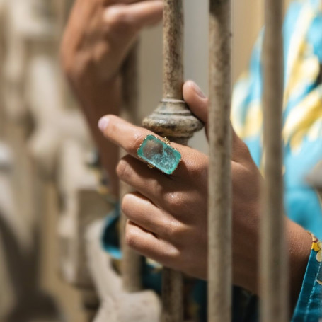 Anello Le Jardin De Clorì Fiori con Quarzo Verde