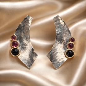 Orecchini LUNARIA con Granato