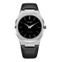 D1 MILANO Ultra Thin Leather 40mm Silver